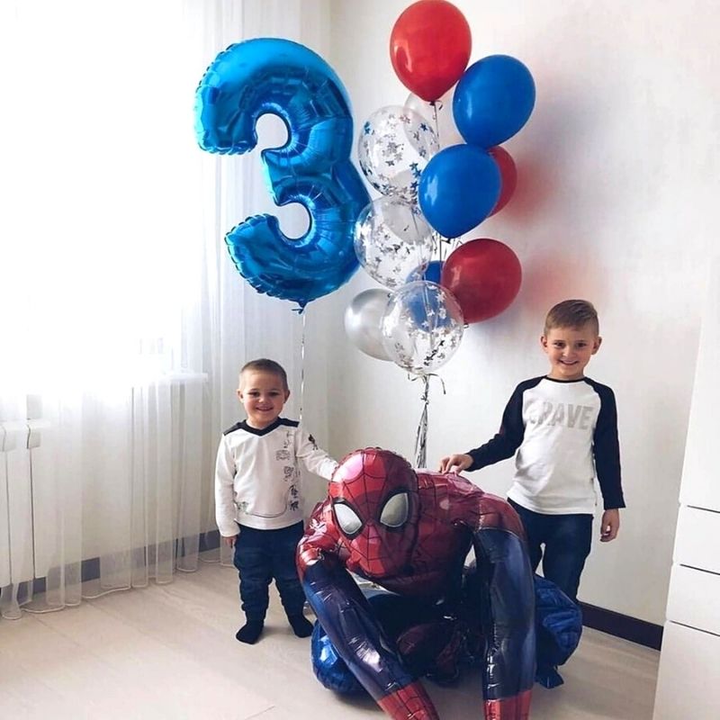Spiderman Ballon Anniversaire, Decoration Anniversaire 3 ans